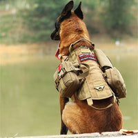 Thumbnail for Ihrtrade Tactical Dog Harness Molle System Vest Adjustable Military