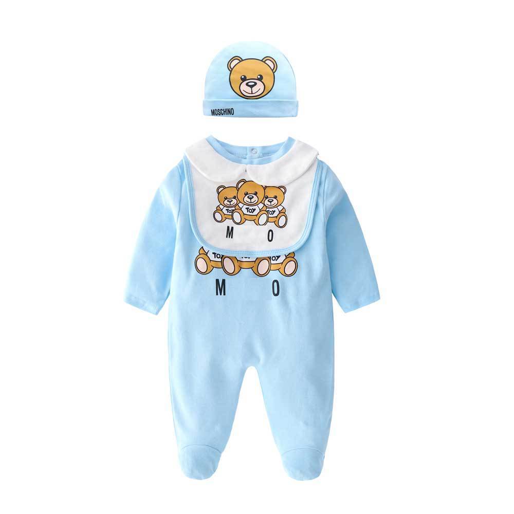 Baby bear baby print long sleeve crawling suit