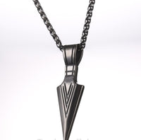 Thumbnail for European America jewelry men stainless steel spear necklace with chain