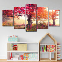 Thumbnail for 5 Pieces Canvas Art Season Autumn Trees Modern Living Room Large Painting Cloth Wall Art