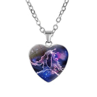 Thumbnail for Women's Zodiac Heart Pendant Necklace