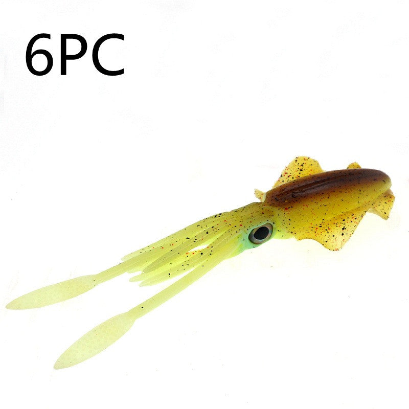 Squid Bait 15cm 20g Sea Fishing Boat Fishing Simulation Fake Bait Octopus Deep Sea Soft Bait Iron Plate Bait