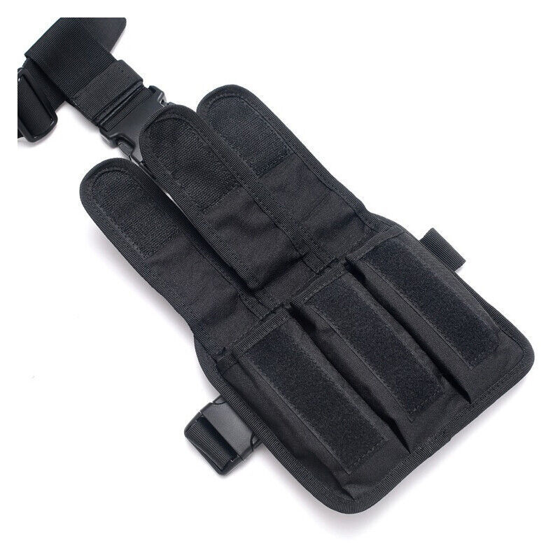 Black Tactical Pistol Drop Leg Thigh Holster Mag Pouch And Belt Gun Holster NEW