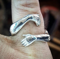 Thumbnail for Simple And Creative Love Hands Embracing Ring