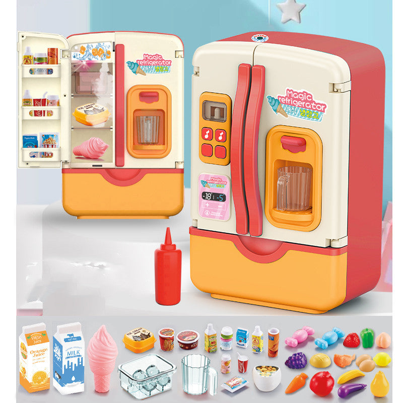 Pretend To Play Simulation Double Spray Refrigerator