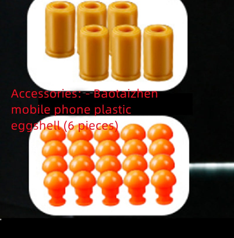 Folding Pistol Bullet Automatic Shell Throwing Toy Creative Soft Bullet Toy Mobile Phone Appearance Gun Outdoor Interactive Kid Gift