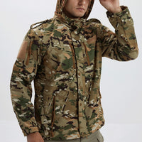 Thumbnail for Men's Fleece Jacket Camouflage Waterproof Soft Shell Jacket