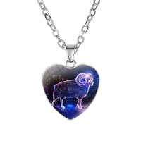 Thumbnail for Women's Zodiac Heart Pendant Necklace