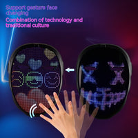 Thumbnail for Halloween Face Masks Full Color LED Luminous Mask Face Changing Mask Party Bar Props