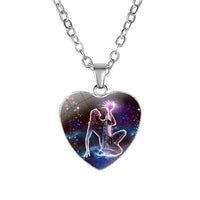 Thumbnail for Women's Zodiac Heart Pendant Necklace