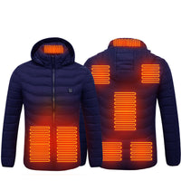 Thumbnail for New Heated Jacket Coat USB Electric Jacket Cotton Coat Heater Thermal Clothing Heating Vest Men's Clothes Winter