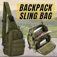 Thumbnail for Outdoor Tactical Sling Bag Military MOLLE Crossbody Pack Chest Shoulder Backpack