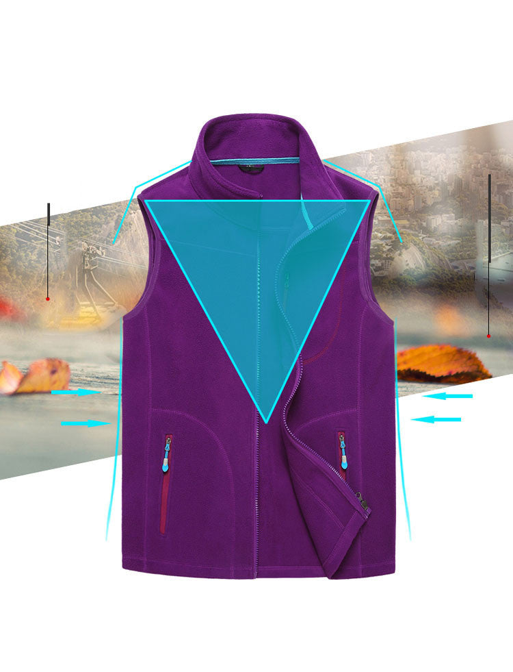 Outdoor Fleece Vest Couple Style Outerwear Jacket